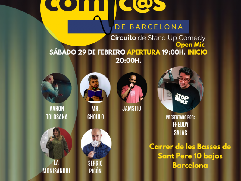 Cómic@s de Barcelona. Monólogos cada Sábado