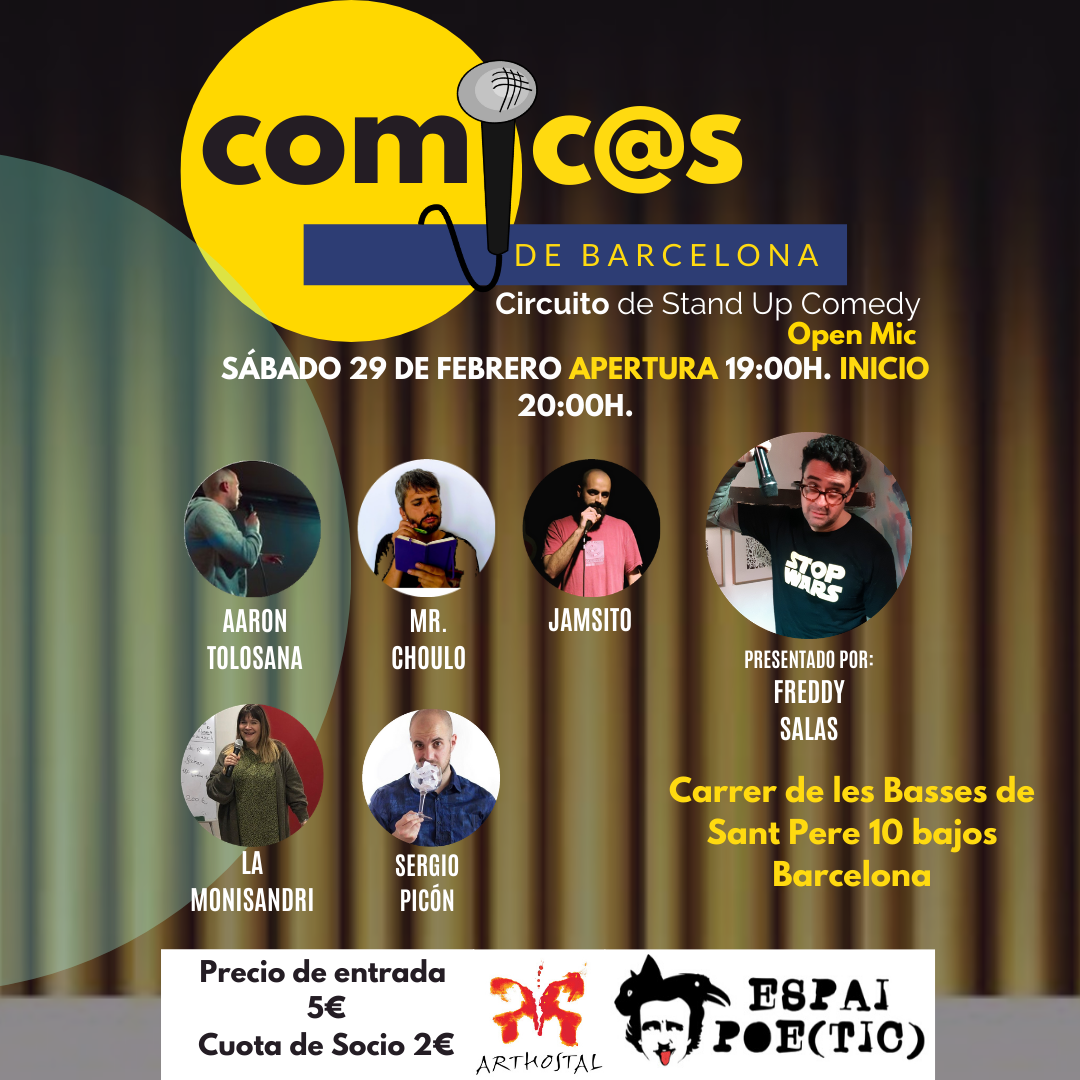 Cómic@s de Barcelona. Monólogos cada Sábado