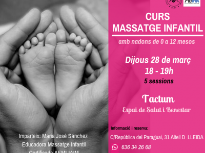 Taller de massatge infantil a Lleida