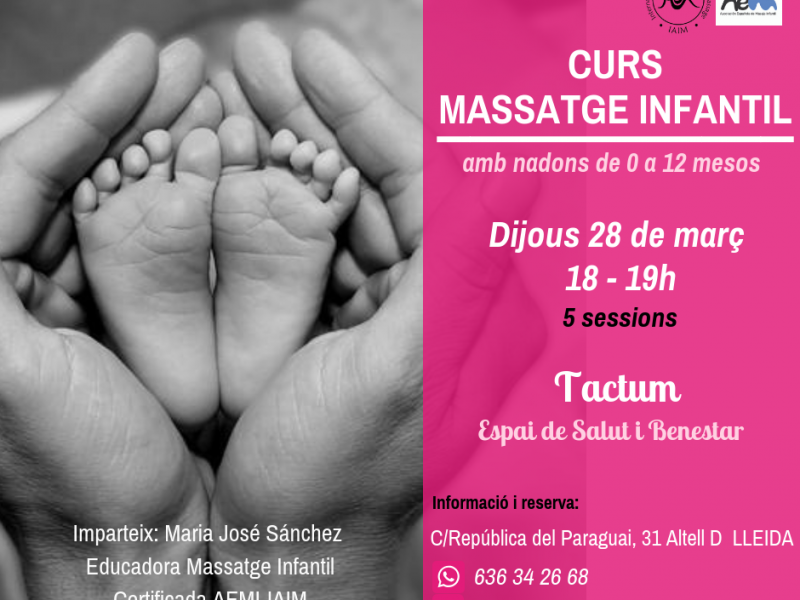 Taller de massatge infantil a Lleida