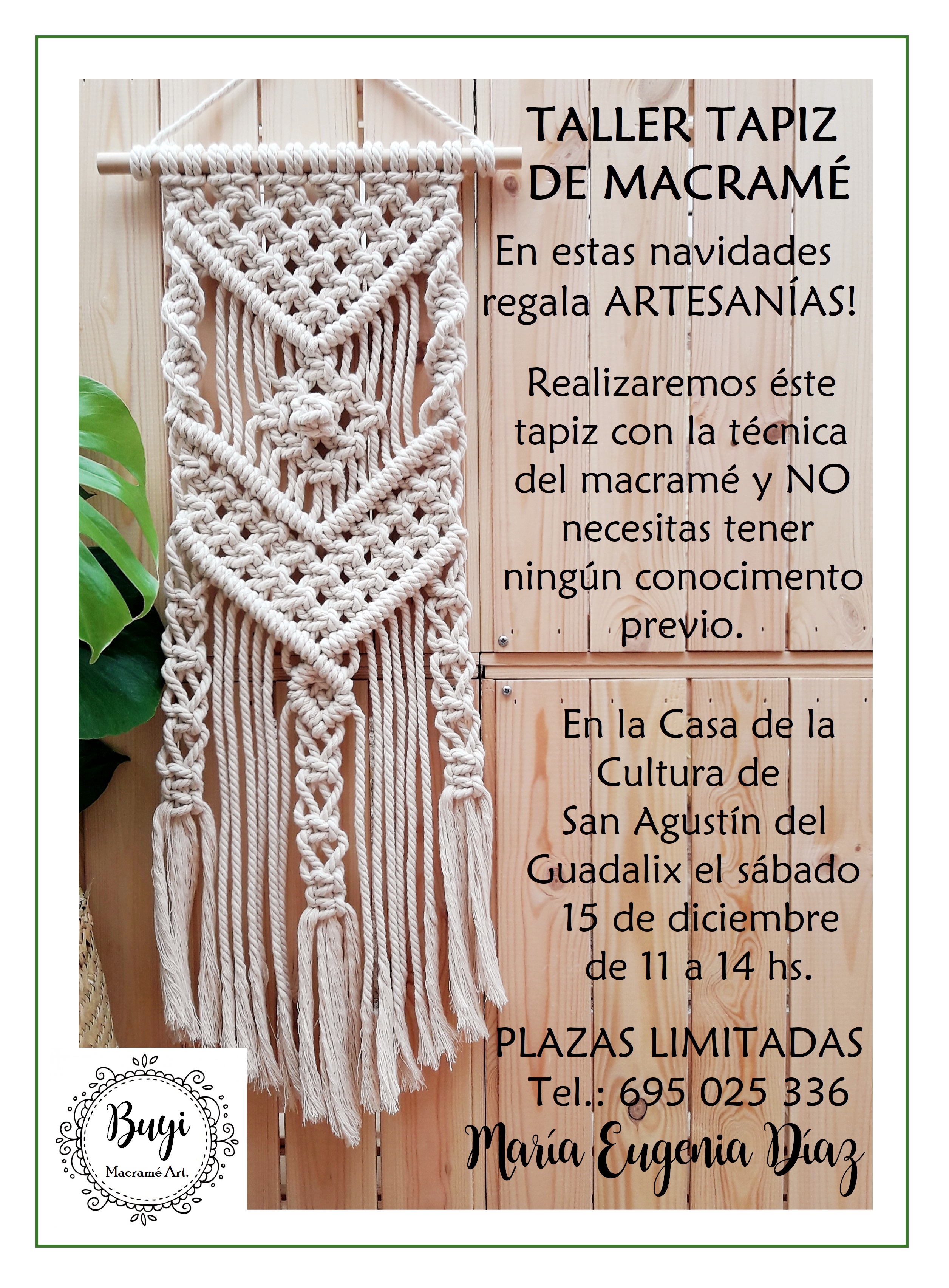 TALLER TAPIZ DE MACRAMÉ