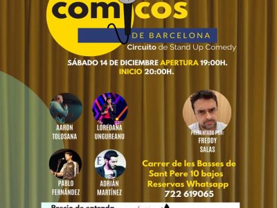 Espectáculo Cómicos de Barcelona 5€+ 2€ (cuota anual)