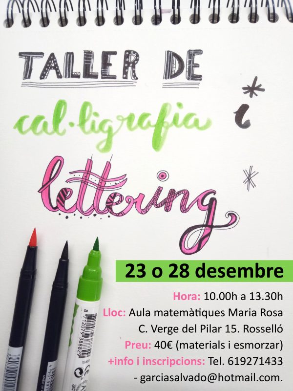 Taller Caligrafía Laia Martínez