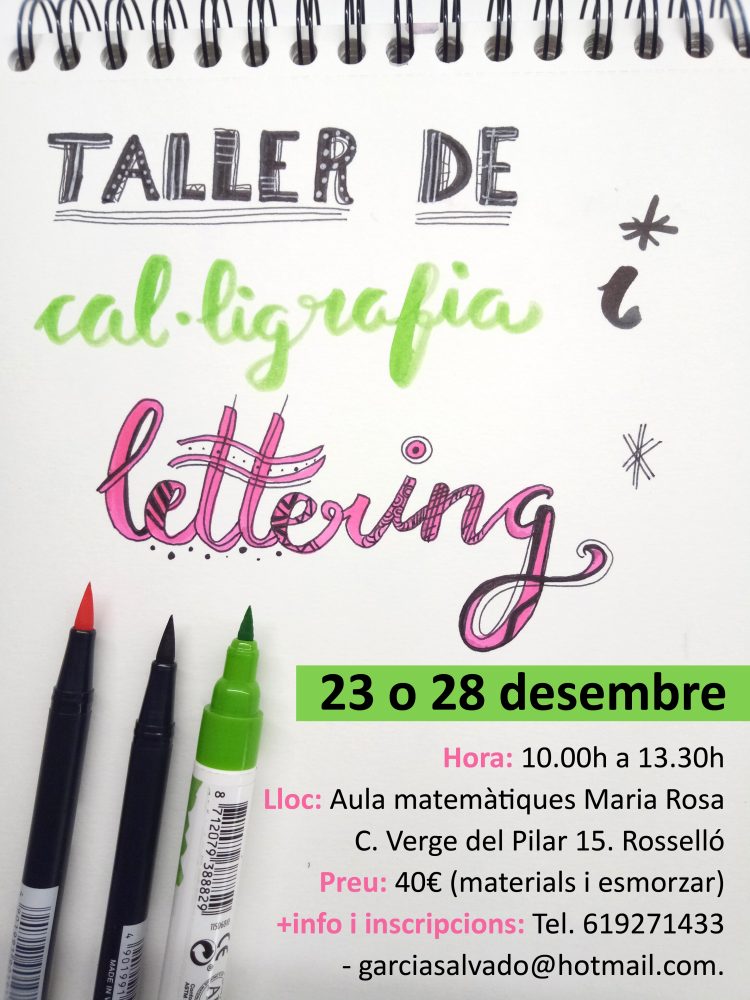 Taller de cal.ligrafia i lettering Rosselló (Lleida)