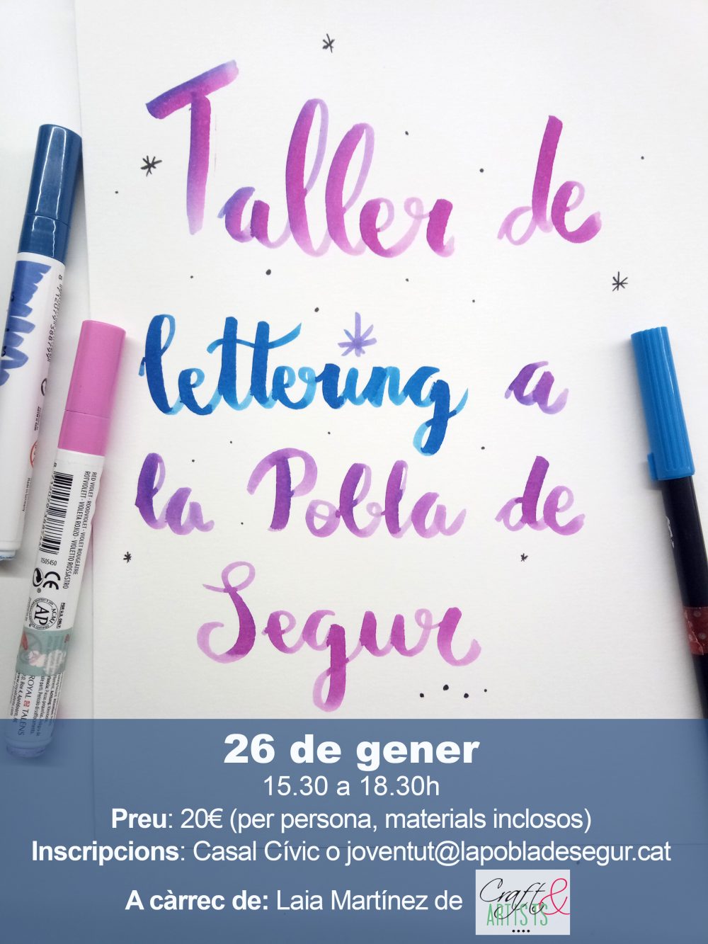 Taller de Cal.ligrafia i Lettering a la Pobla de Segur